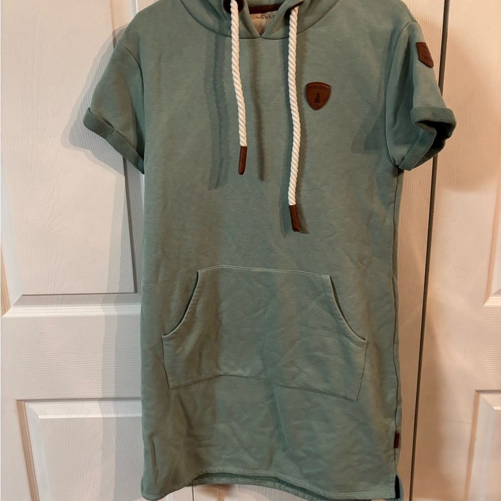 Wanakome Teal Hoodie Dress